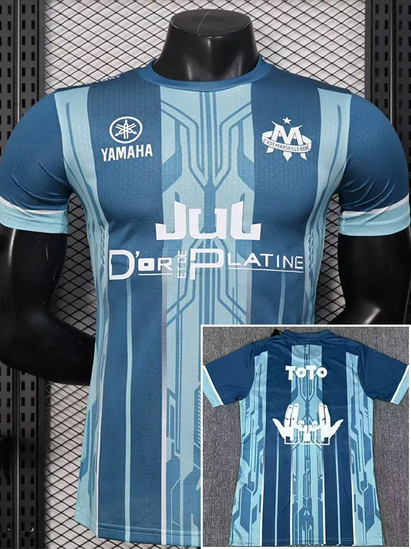 25-26 Marseille Blue Joint Edition Player Version Training shirts