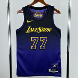 24-25 Lakers DONCIC #77 Royal blue City Edition Top Quality Hot Pressing NBA Jersey