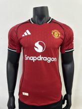 25-26 Man Utd Home Player Version Soccer Jersey