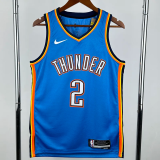 22-23 OKC Thunder GILGEOUS-ALEXANDER #2 Blue Top Quality Hot Pressing NBA Jersey