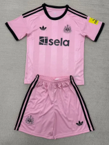 25-26 Newcastle Pink Goalkeeper Kids Soccer Jersey