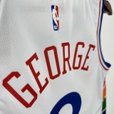 24-25 76ERS GEORGE #8 White City Edition Top Quality Hot Pressing NBA Jersey