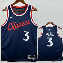 24-25 Clippers PAUL #3 Royal blue Top Quality Hot Pressing NBA Jersey 24-25 Clippers PAUL #3 Royal blue Top Quality Hot Pressing NBA Jersey