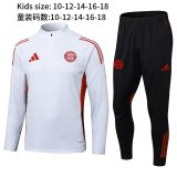25-26 Bayern High Quality Kids Half Pull Tracksuit