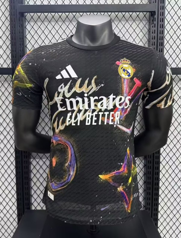 25-26 RMA Black Blue Special Edition Player Version Training Shirts *L