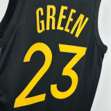 24-25 WARRIORS GREEN #23 Black Top Quality Hot Pressing NBA Jersey (Trapeze Edition) 飞人版