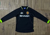 1998-1999 Man Utd Third UCL Edition Long Sleeve Retro Soccer Jersey