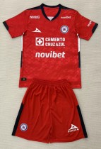 25-26 Cruz Azul Red Goalkeeper Kids Soccer Jersey 1:1 Thai Quality