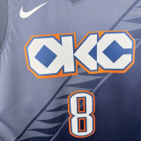 25-26 OKC Thunder WILLIAMS #8 Gray City Edition Top Quality Hot Pressing NBA Jersey