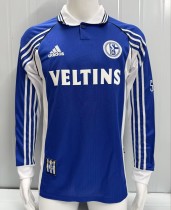 1998-2000 Schalke 04 Home Long Retro Soccer Jersey