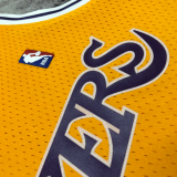 1997 LAKERS BRYANT #8 Yellow Retro Top Quality Hot Pressing NBA Jersey
