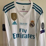 2017-2018 RMA Home Long Sleeve Retro Soccer Jersey