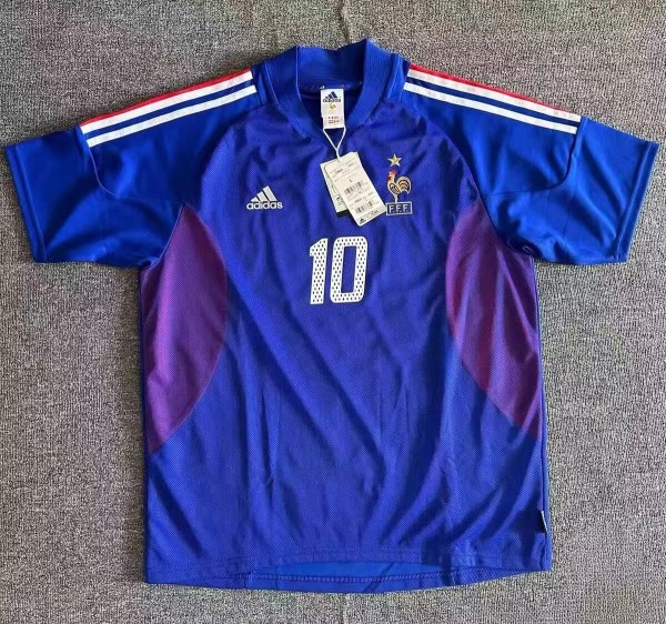2002 France Home Retro Soccer Jersey