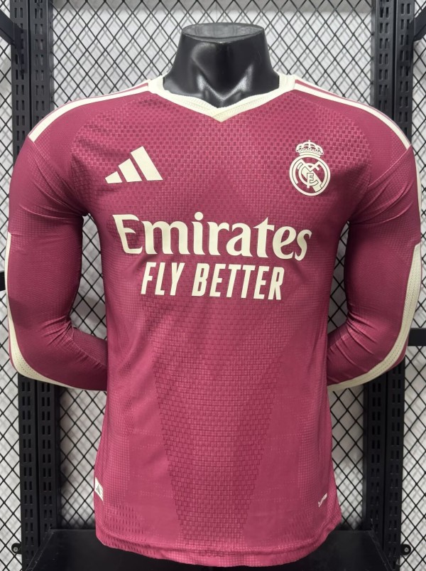 26-27 RMA Third Long Sleeve Player Version Soccer Jersey (长袖球员)