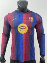 26-27 BAR Home Leaked Edition Long Sleeve Player Version Soccer Jersey (长袖球员)