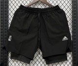 2026 ON Black Casual Double Layer Short Pants