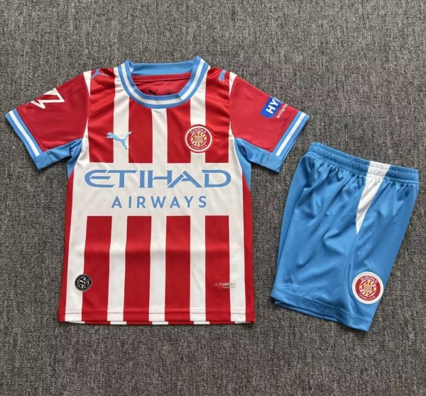 26-27 Girona Home Kids Soccer Jersey