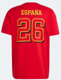 26-27 Spain Red High Quality Casual T-Shirt