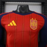 2026 World Cup Spain Home Print CAMPEONES #26 Long Sleeve Player Version Soccer Jersey (With 2 Star)*两颗星*长袖球员