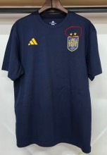 26-27 Spain Blue High Quality Casual T-Shirt(With 2 Star)*两颗星