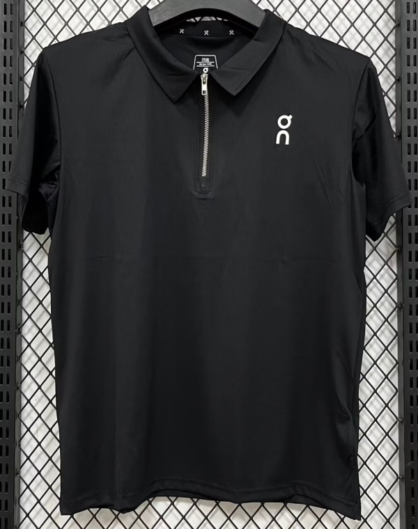 2026 ON Black High Quality Half Pull T-Shirt