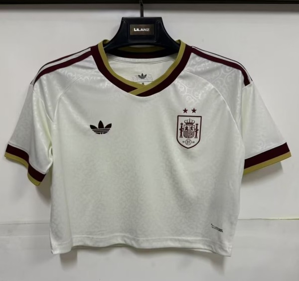 2026 World Cup Spain Away Cheerleading Short-sleeved (With 2 Star)*两颗星