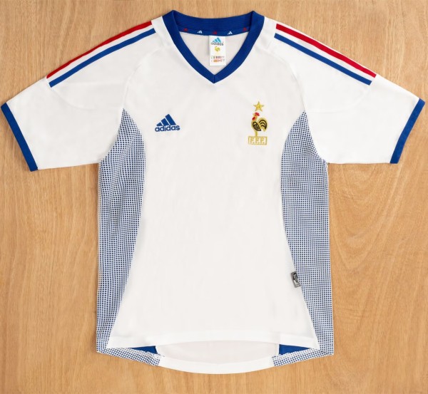 2002 France Away Retro Soccer Jersey