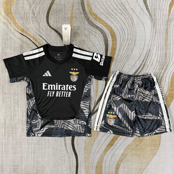 26-27 Benfica Black GoalKeeper Kids Soccer Jersey