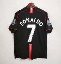 RONALDO 7 #2007-2008 Man Utd Third League Edition Retro Soccer Jersey(联赛版 带双臂章)