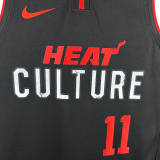 23-24 HEAT JAQUEZ JR. #11 Black City Edition Top Quality Hot Pressing NBA Jersey
