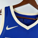 24-25 BUCKS LILLARD #0 Blue City Edition Top Quality Hot Pressing NBA Jersey(V领)