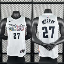 24-25 Nuggets MURRAY #27 White City Edition Top Quality Hot Pressing NBA Jersey