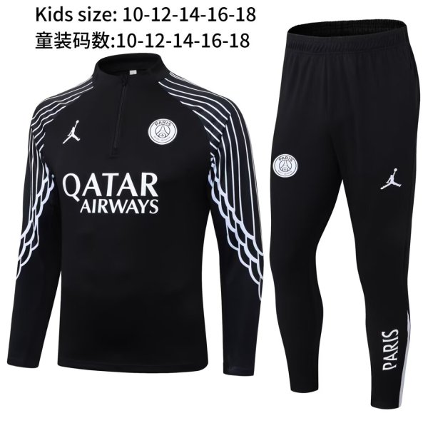 25-26 PSG High Quality Kids Half Pull Tracksuit