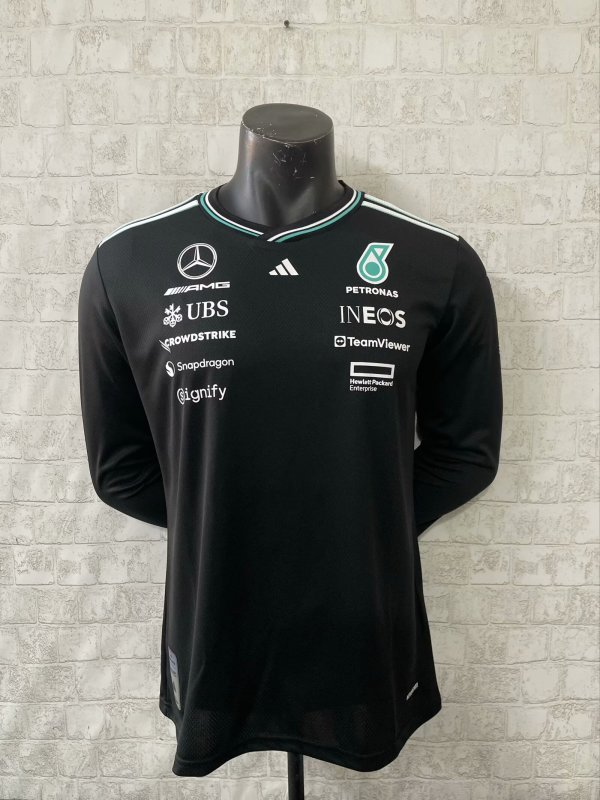 2025 F1 Benz New Pattern Long Sleeve Racing Suit 长袖