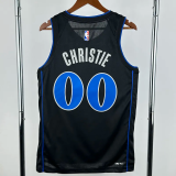 23-24 Dallas Mavericks CHRISTIE #00 Black City Edition Top Quality Hot Pressing NBA Jersey(V领)