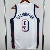 2024 Olympic Game USA HALIBURTON # 9 White Basketball Jersey
