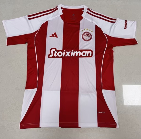 25-26 Olympiacos Home Fans Soccer Jersey