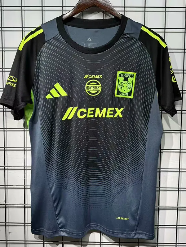 25-26 Tigres UANL Grey Black Goalkeeper Soccer Jersey