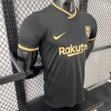 20-21 BAR Away Black Player Version Soccer Jersey