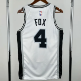 22-23 SA Spurs FOX #4 White Top Quality Hot Pressing NBA Jersey
