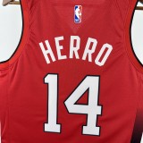 24-25 HEAT HERRO #14 Red City Edition Top Quality Hot Pressing NBA Jersey (V领）