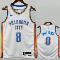 22-23 OKC Thunder WILLIAMS #8 White Top Quality Hot Pressing NBA Jersey 22-23 OKC Thunder WILLIAMS #8 White Top Quality Hot Pressing NBA Jersey