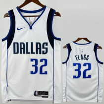 22-23 Dallas Mavericks FLAGG #32 White Top Quality Hot Pressing NBA Jersey(V领)