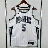 24-25 Magic BANCHERO #5 White City Edition Top Quality Hot Pressing NBA Jersey