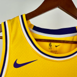 22-23 Lakers DONCIC #77 Yellow Top Quality Hot Pressing NBA Jersey(圆领)