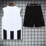 2025 AD White Black Tank Top And Shorts Suit