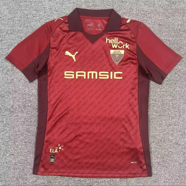 26-27 Stade Rennais Red 125th Anniversary Edition Fans Soccer Jersey