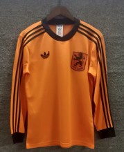 1980 Netherlands Long sleeves Retro Soccer Jersey