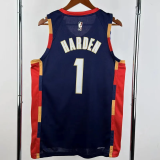 25-26 Cleveland Cavaliers HARDEN #1 Royal blue Retro Top Quality Hot Pressing NBA Jersey (V领)