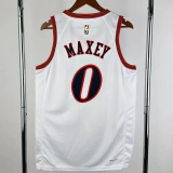 25-26 76ERS MAXEY #0 White Top Quality Hot Pressing NBA Jersey (V领)